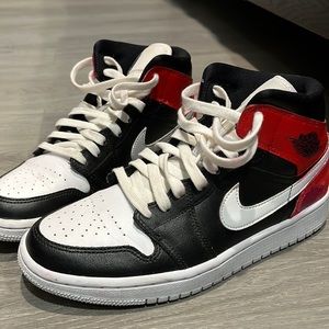 Red air jordan’s  ones
